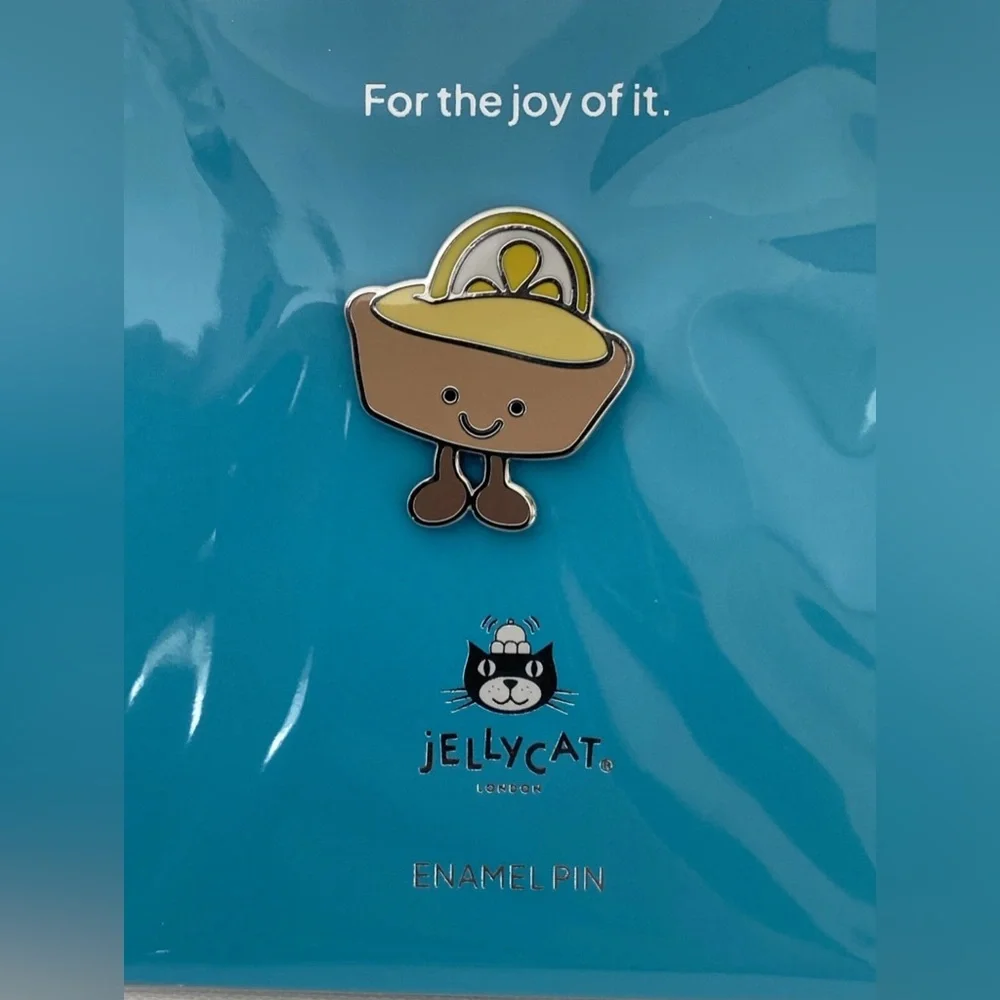 Jellycat COLLETTE TARTE AUX CITRON PARIS EXCLUSIVE Bag Pin Stickers NEW! - Picture 10 of 13